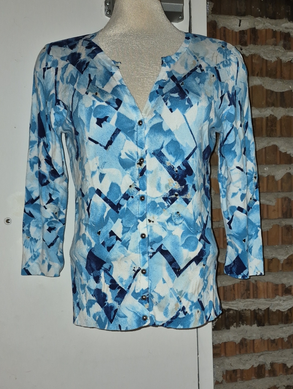 White House Black Market Button Up Cardigan Sweater Size M Medium